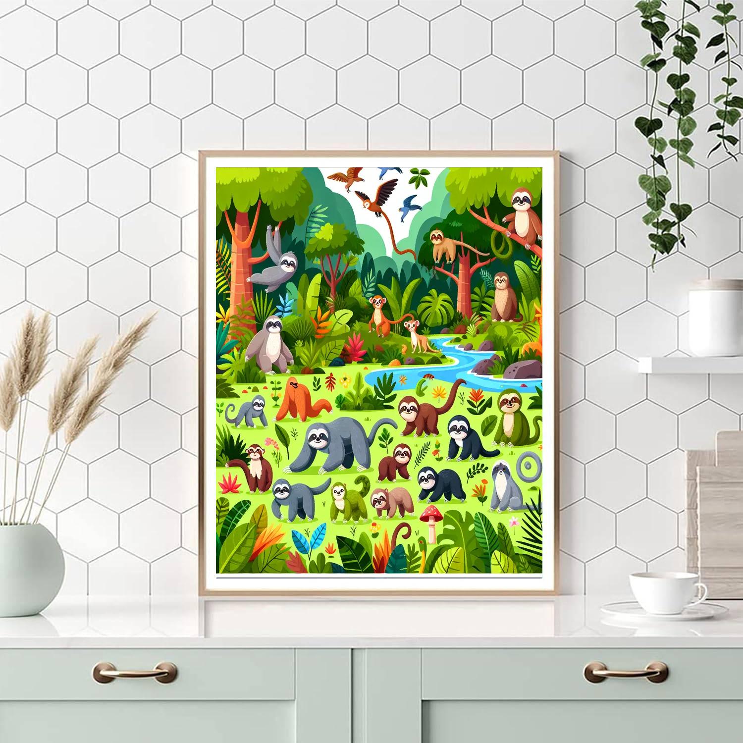 Jungle Wildlife Exploration Paint By Numbers Kits