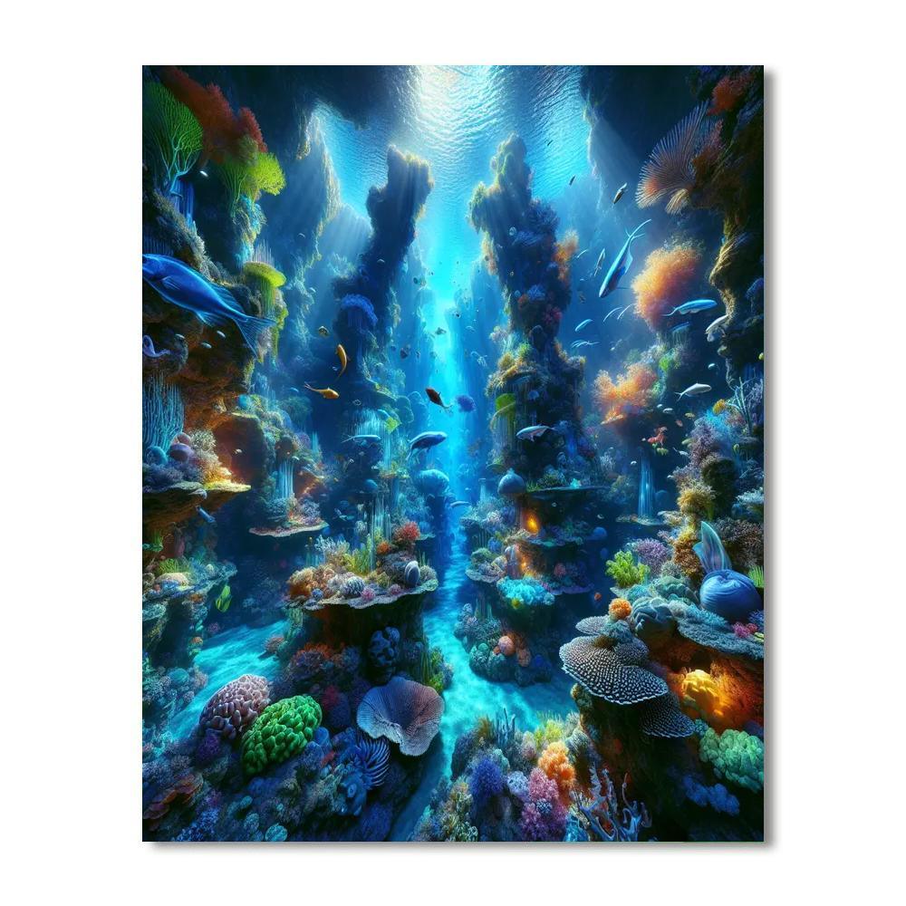 Enigmatic Undersea World Paint By Number