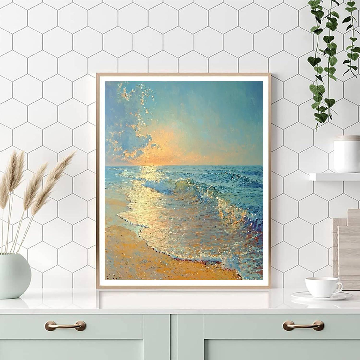J.M.W. Turner Inspired Serene Coastline  Paint By Numbers