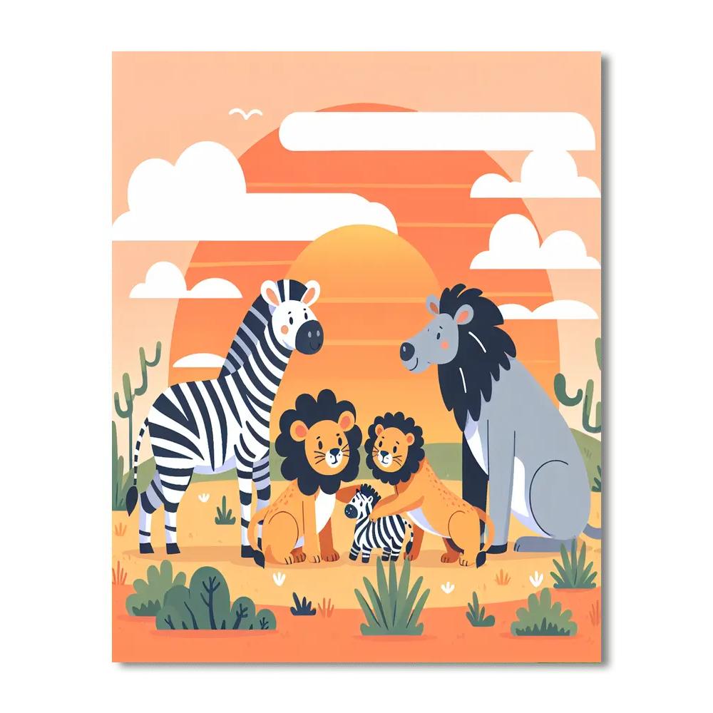 Safari Soirée Numbered Painting Kits
