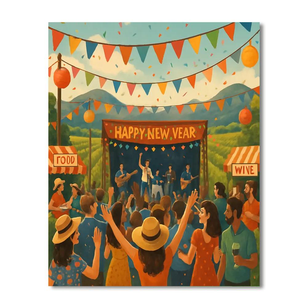 Rhythm And Vines Festival Paint By Number