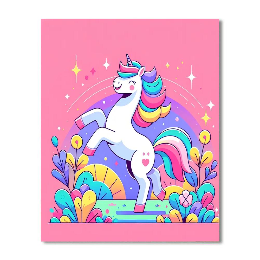 Magical Unicorn Field Numbered Painting Kits