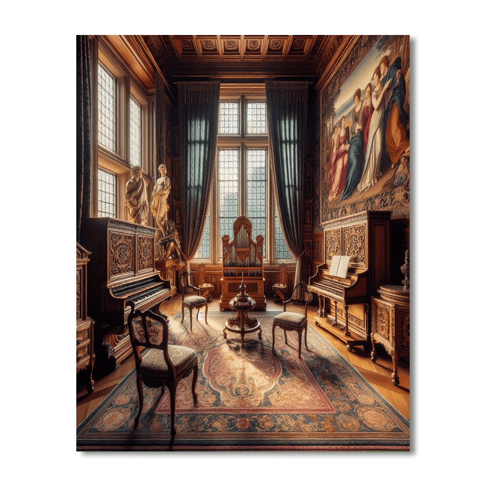 Renaissance Music Room DIY Paint By Numbers