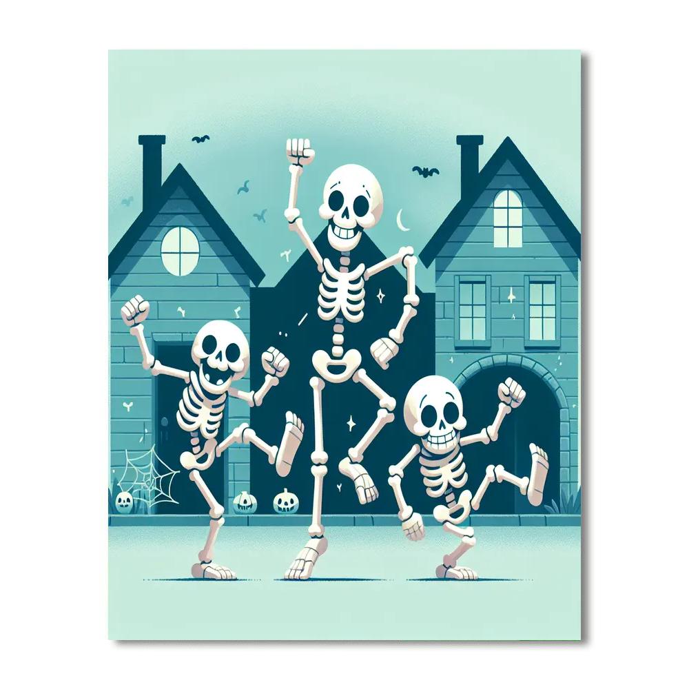Spooky Yet Silly Skeletons Painting By Numbers Kit