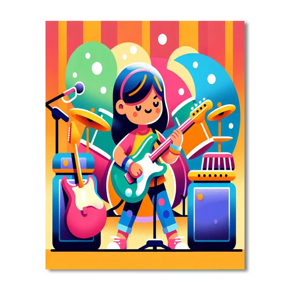 Rockstar Rehearsal Number Painting