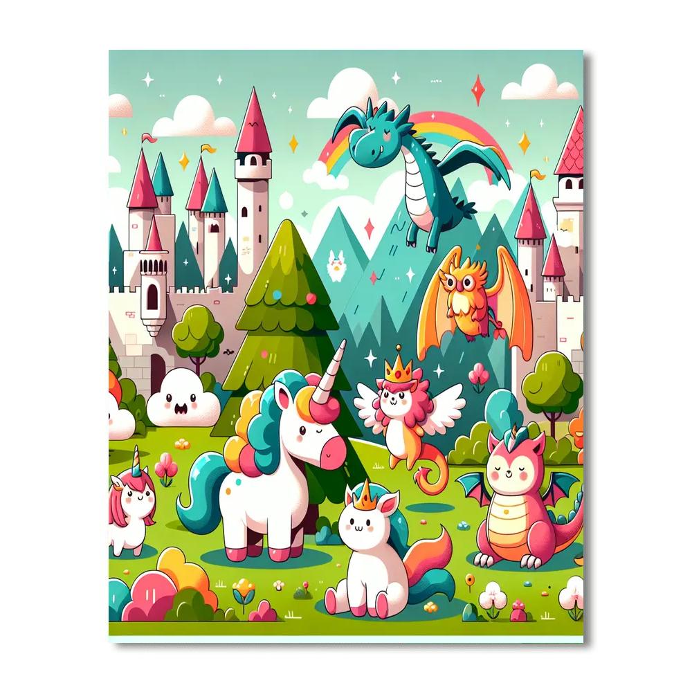 Mythical Kingdom Painting By Numbers Kit