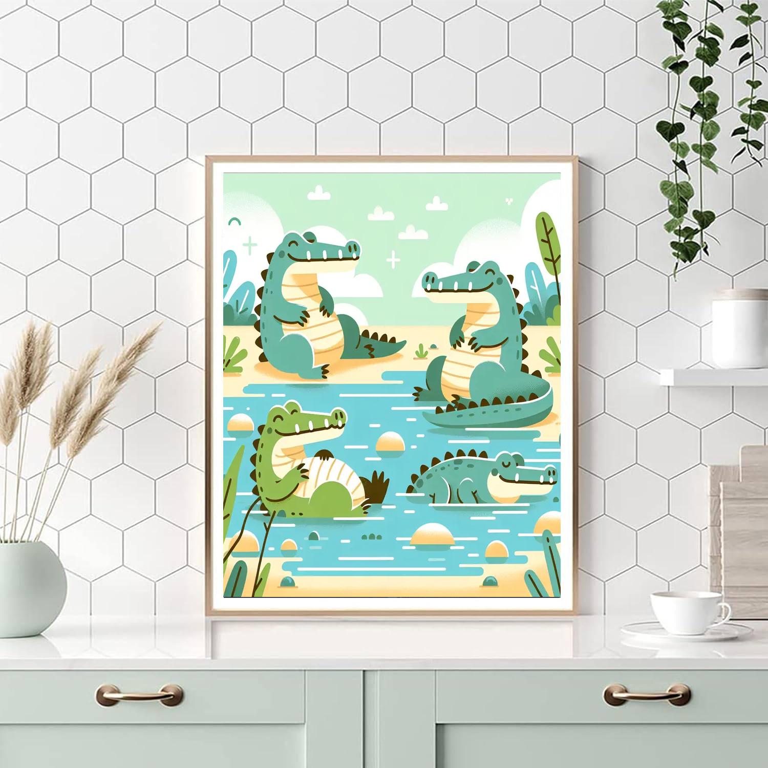 Curious Crocodiles Numbered Painting Kits