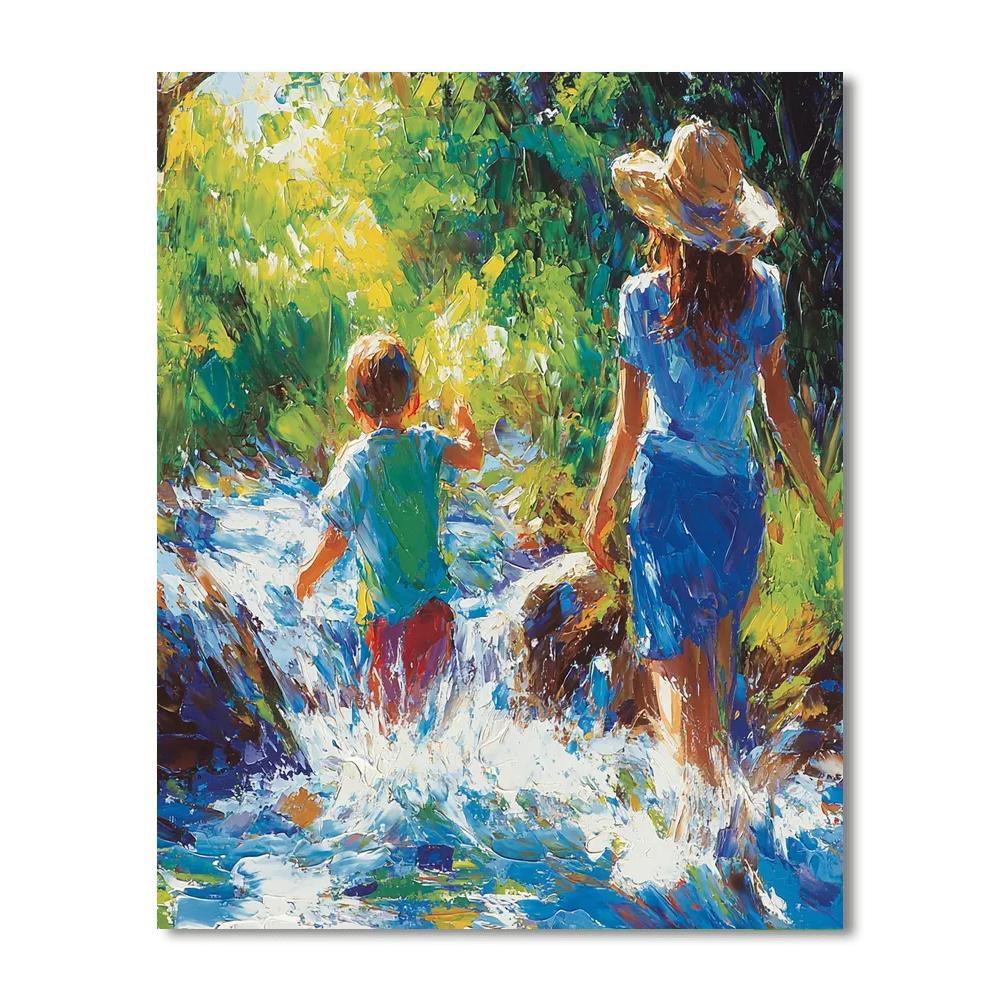 Playful Streams Of Joy Painting By Numbers Kit