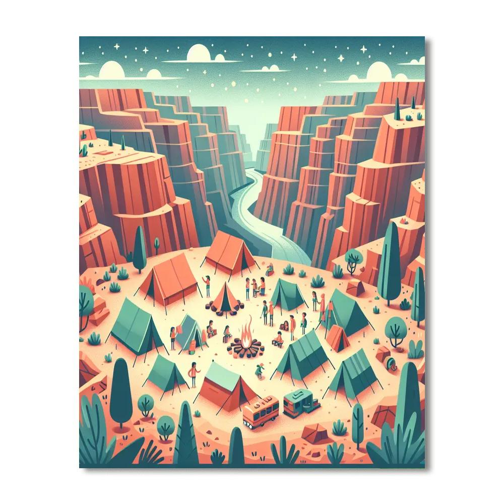 Canyon Campers Paint By Number
