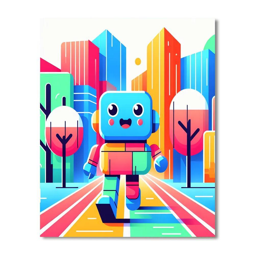 Robot's Day Out Painting By Numbers Kit