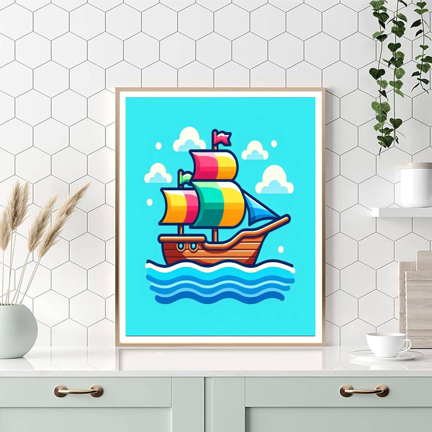 Sailing The Open Seas Paint By Numbers Art