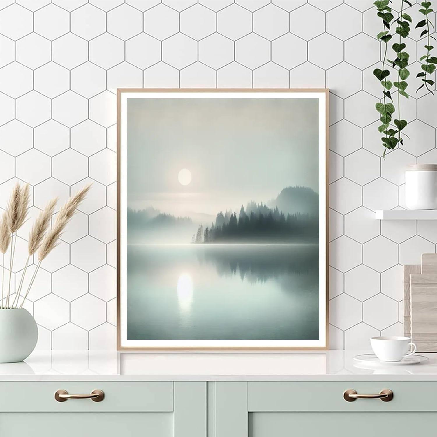 Misty Morning Reflection Paint By Numbers Kits