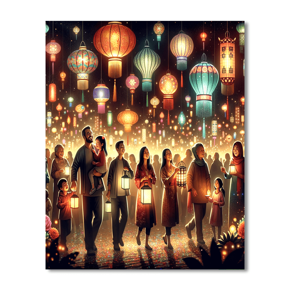 The Lantern Festival Painting Number Kit