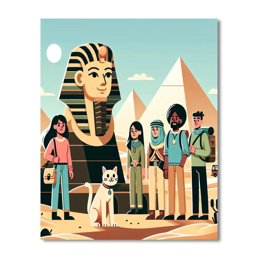 Mystery Of The Ancient Sphinx Paint By Numbers Kits