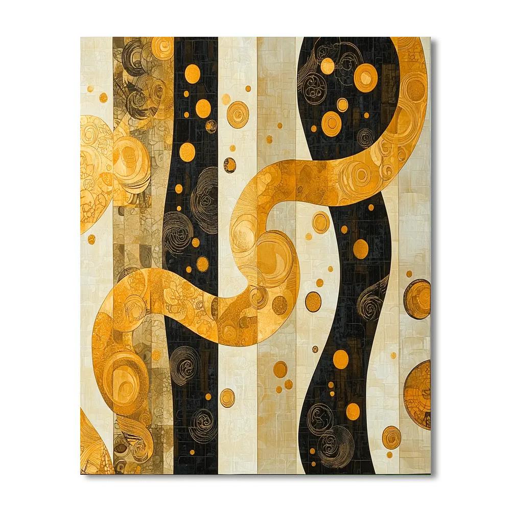 Gustav Klimt Inspired Golden Reverie  Paint By Numbers Kits