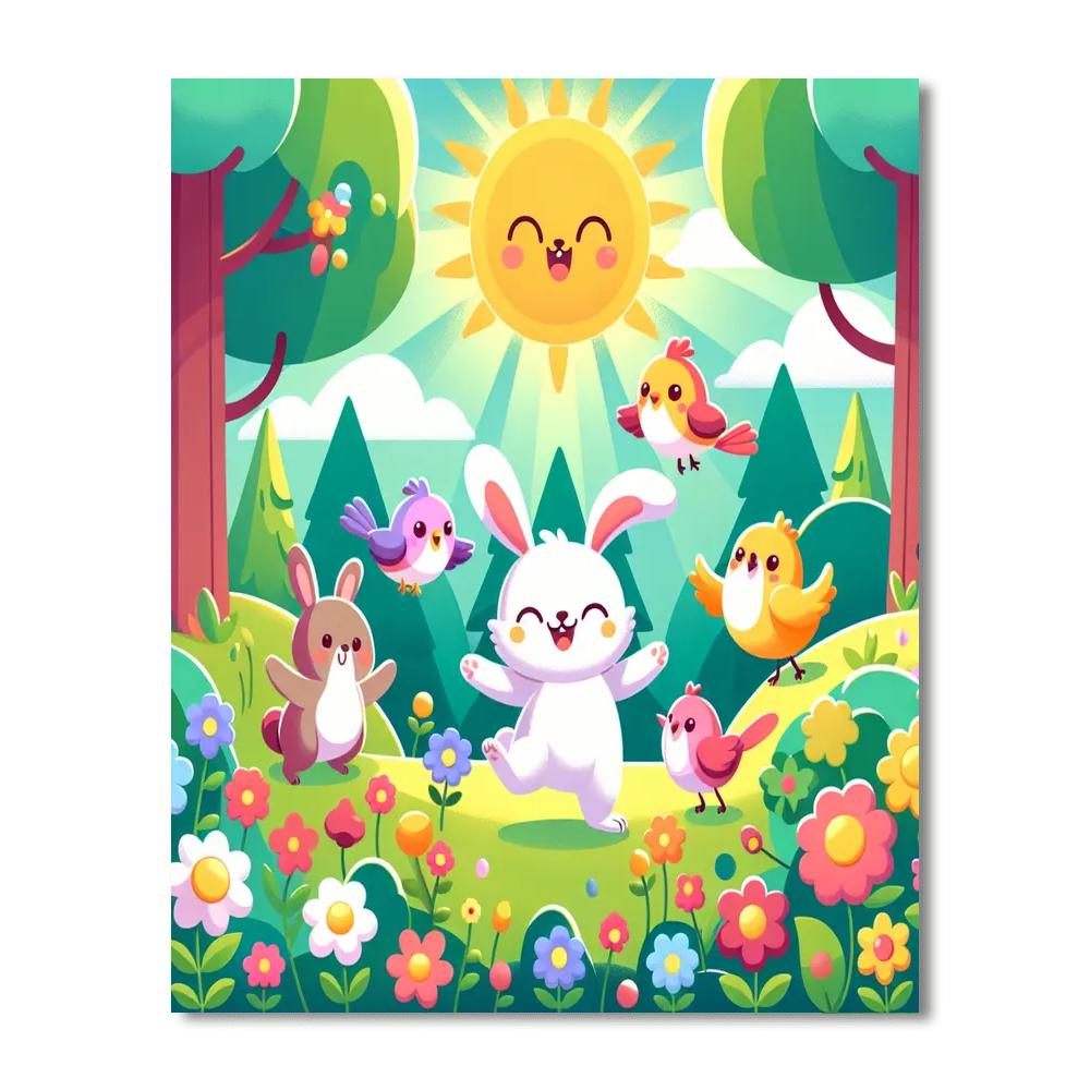 Sunshine In The Forest Painting Number Kit