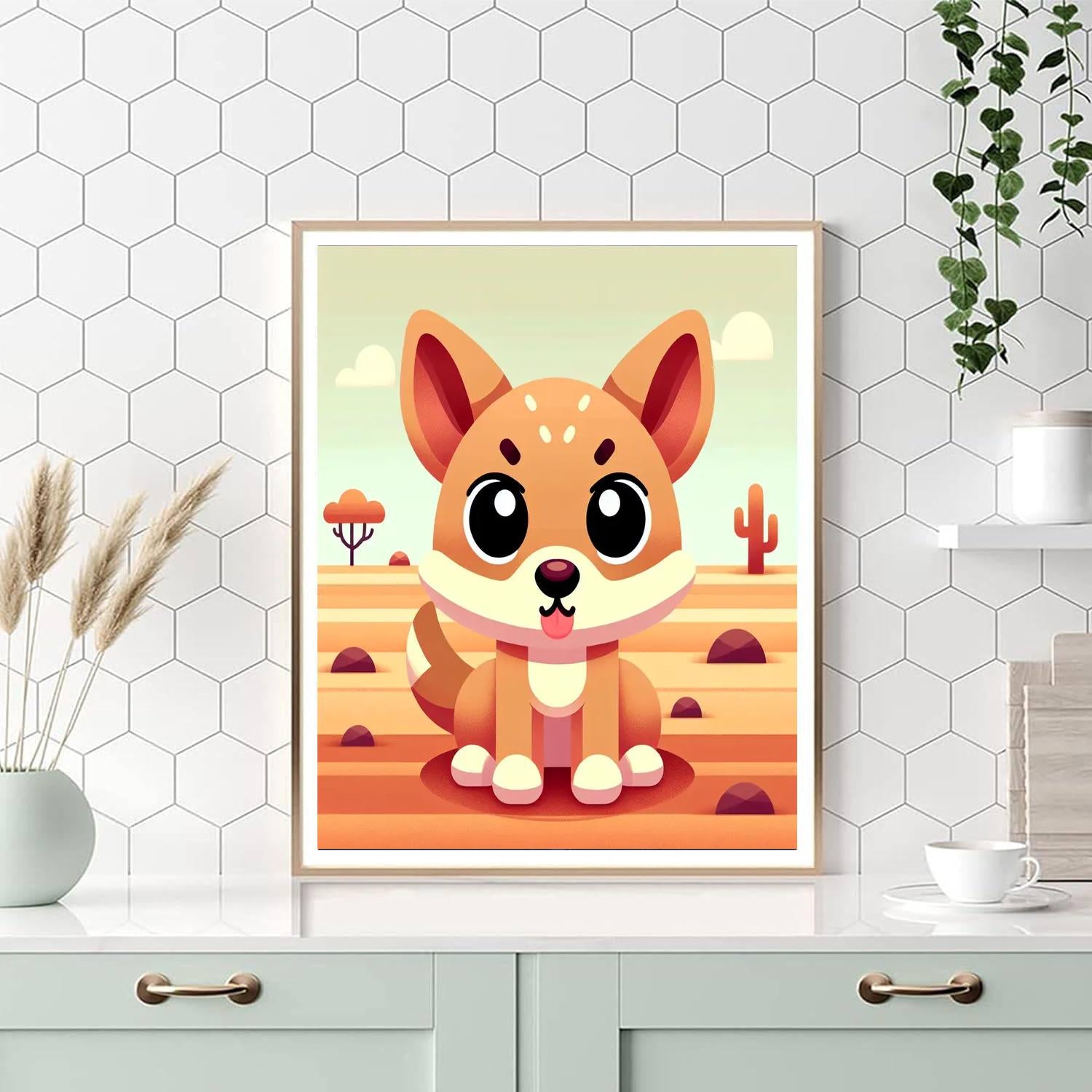 Daring Dingo Pup Paint By Numbers Art