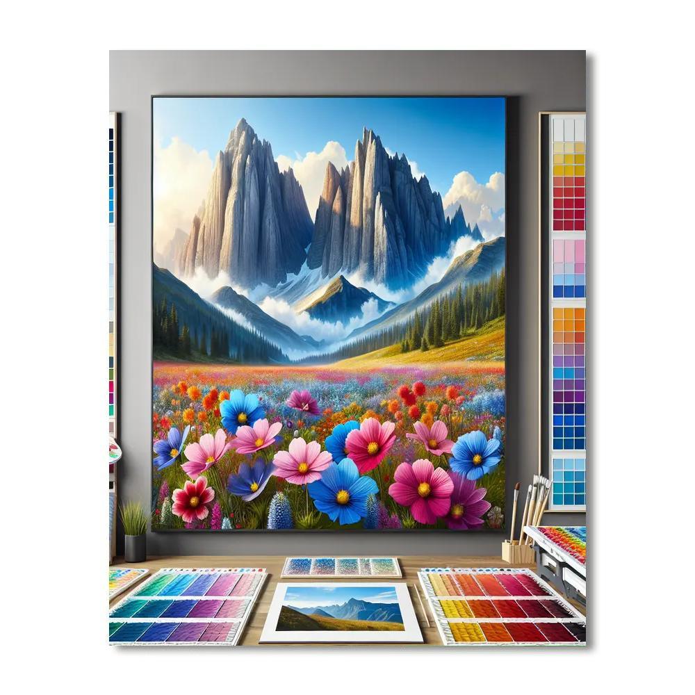 Breezy Mountain Vista Paint By Number