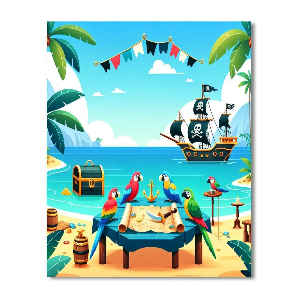 Pirate Plunder DIY Paint By Numbers