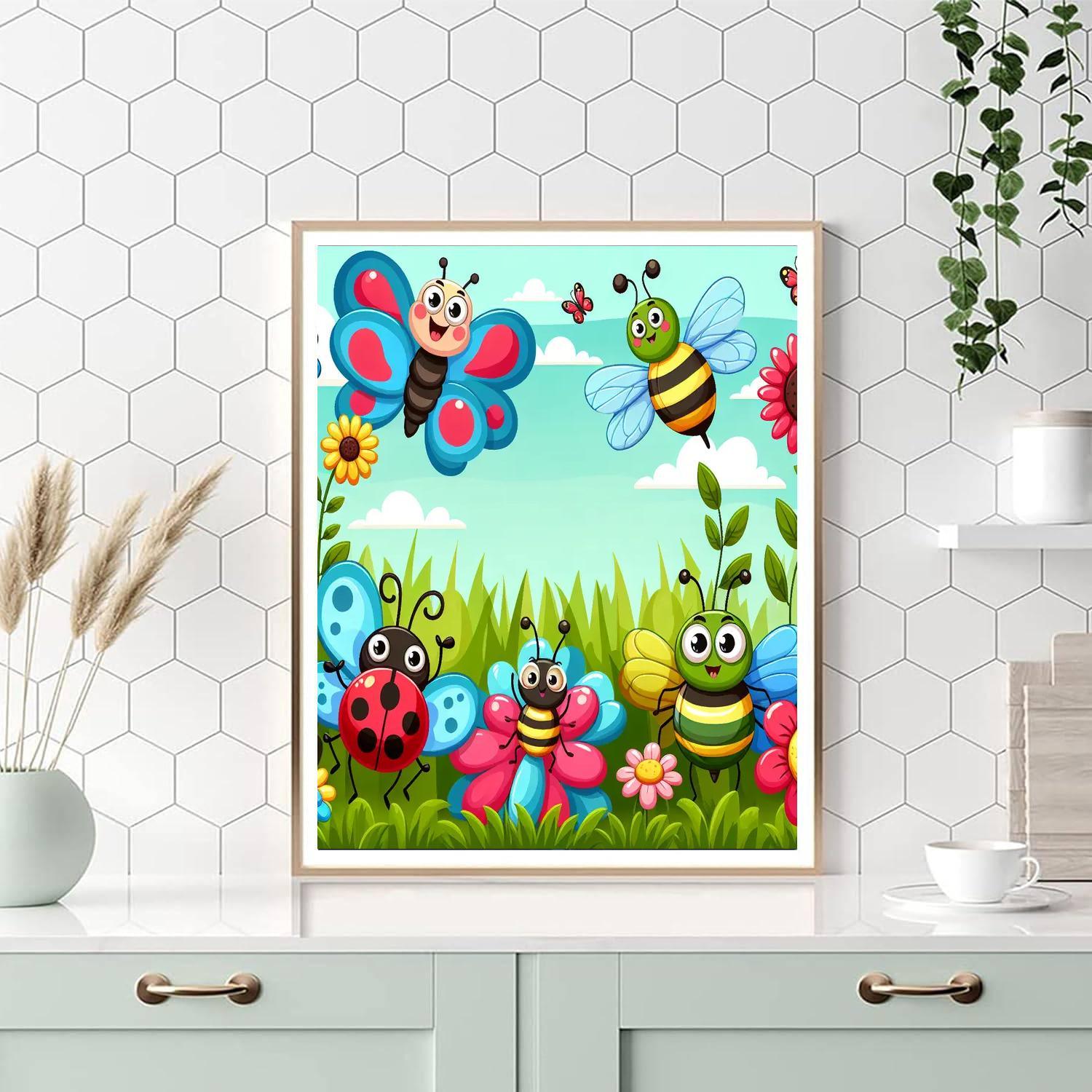 Cheerful Insect Adventures Painting By Numbers Kit