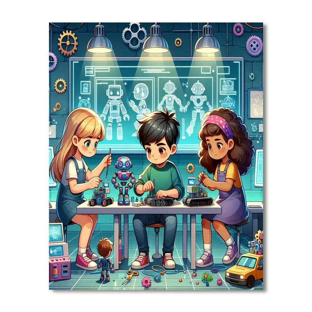 Robot Exploration Lab Painting Number Kit