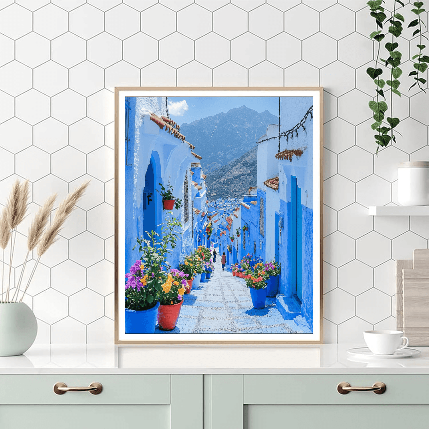 The Blue City Of Chefchaouen DIY Paint By Numbers