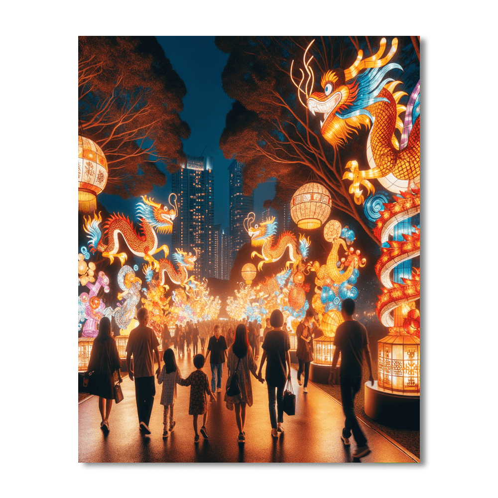 Lantern Festival - New York Painting By Numbers Kit