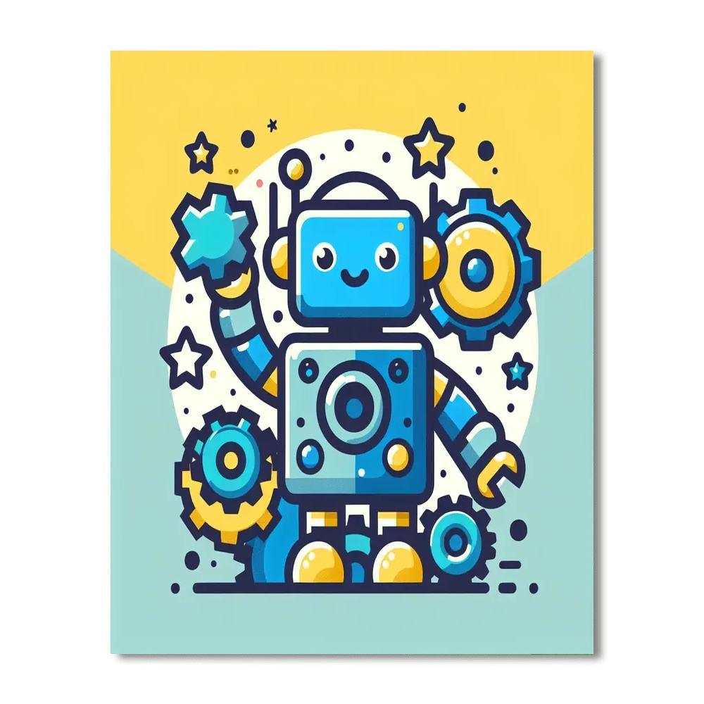 Exciting Robot Numbered Painting Kits