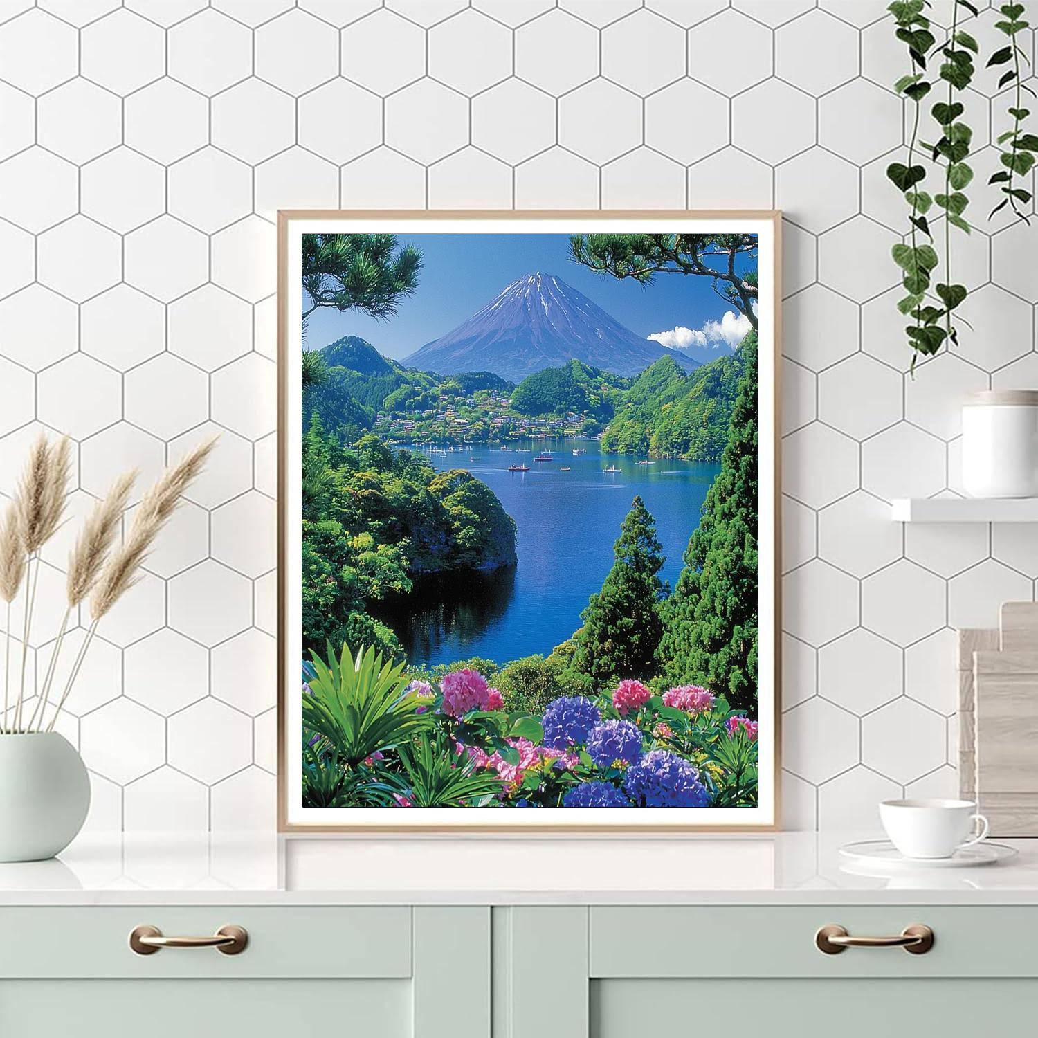 Mount Fuji Viewing From Hakone Painting Number Kit