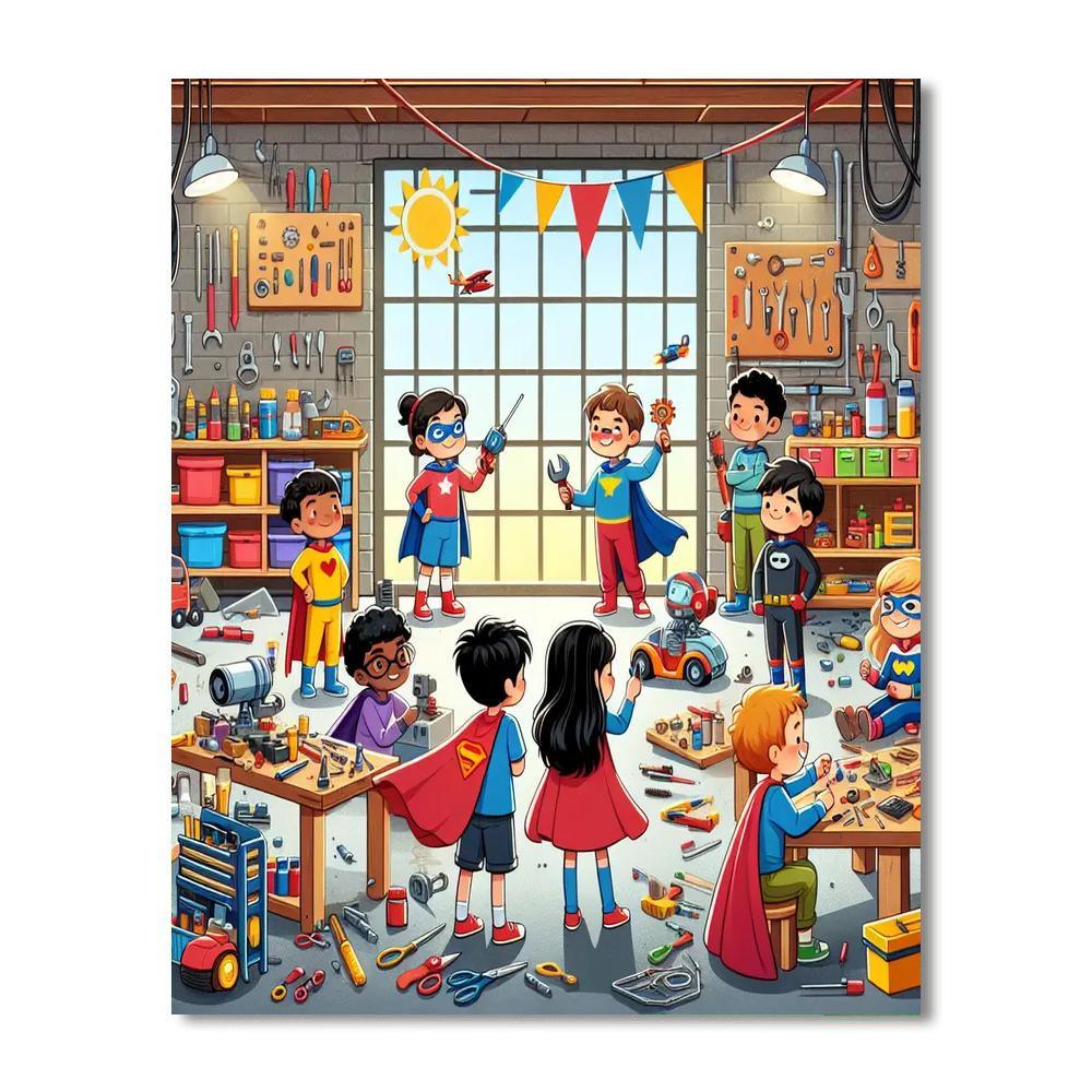 Creative Superhero Workshop Paint By Numbers