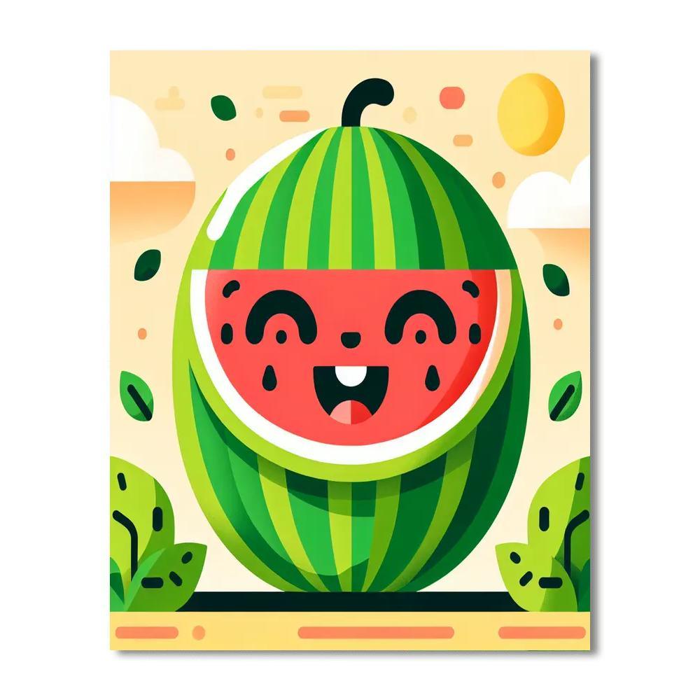 Bubbly Watermelon Paint By Number