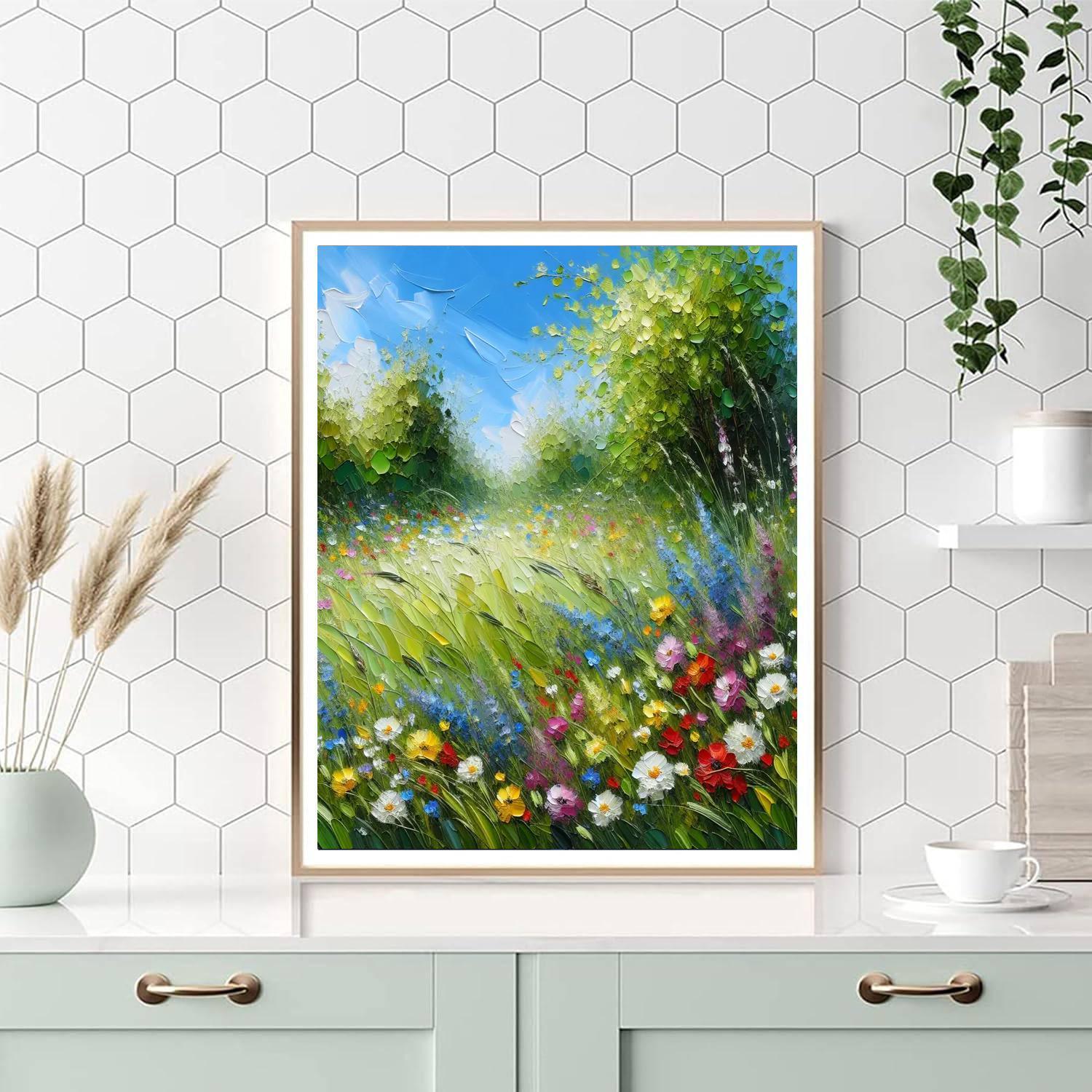 Springtime Meadow Escape Paint By Numbers Art
