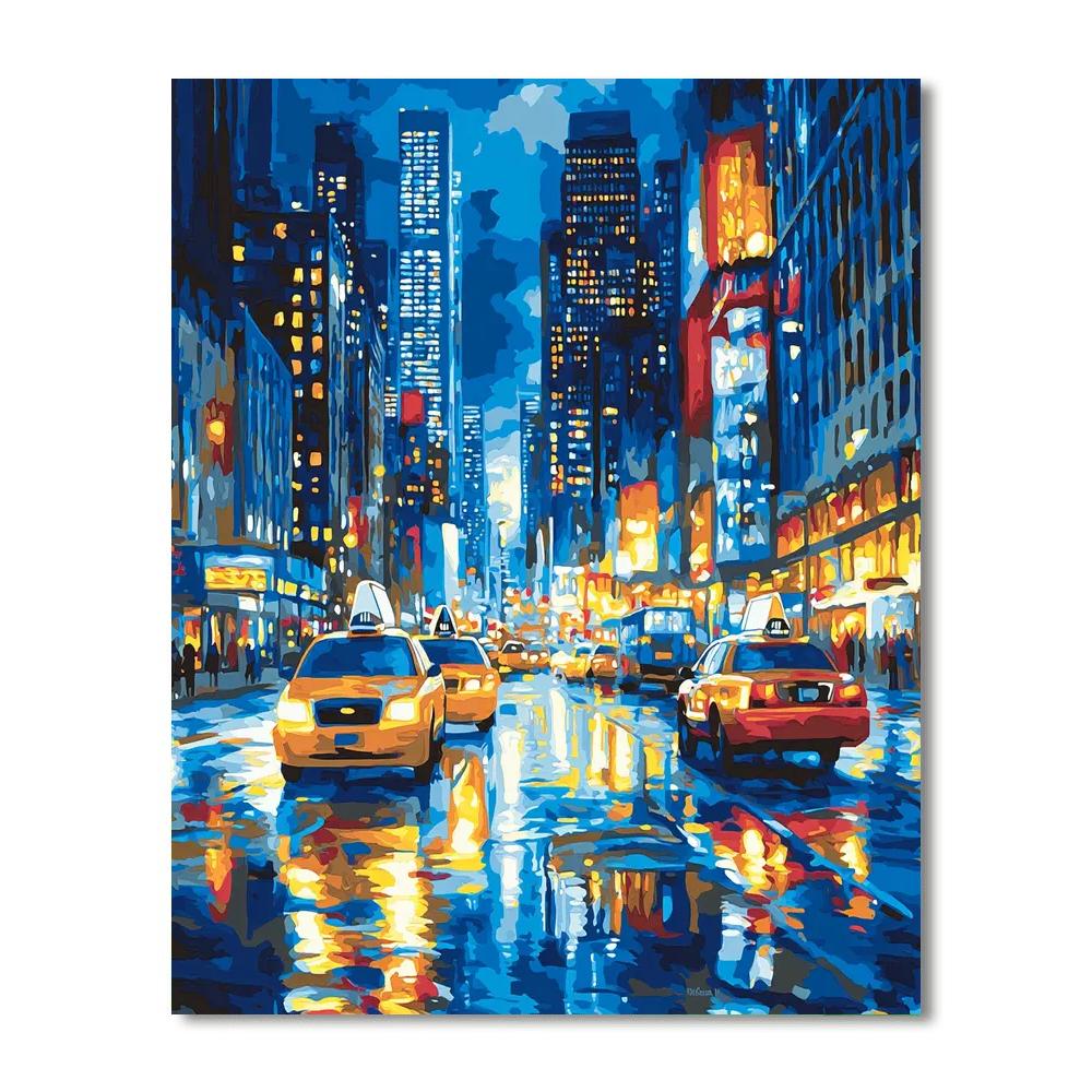 Hopper Inspired Metropolitan Reflections  Paint By Numbers