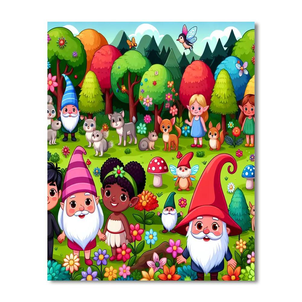 Joyful Magical Forest Paint By Number