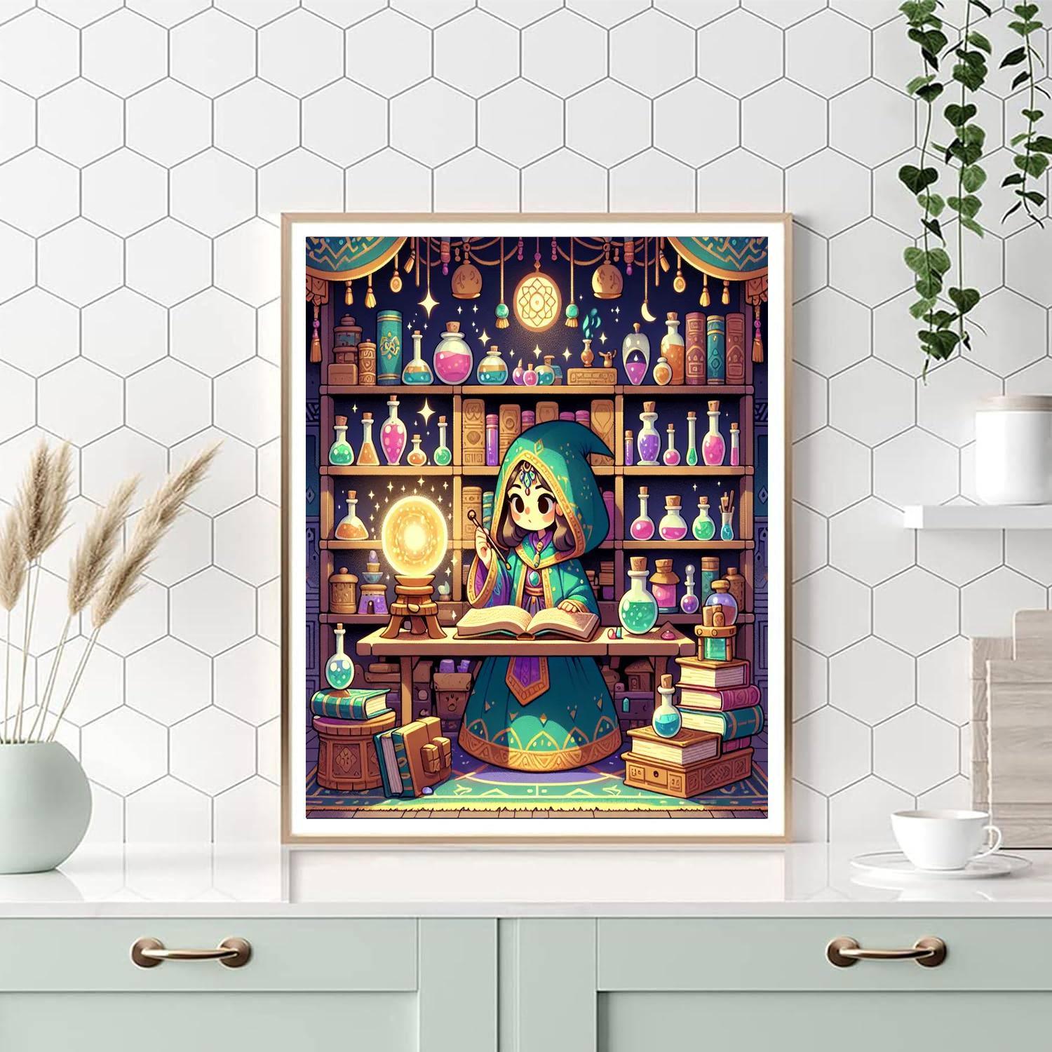 Wizard's Enchanted Workshop Paint By Numbers