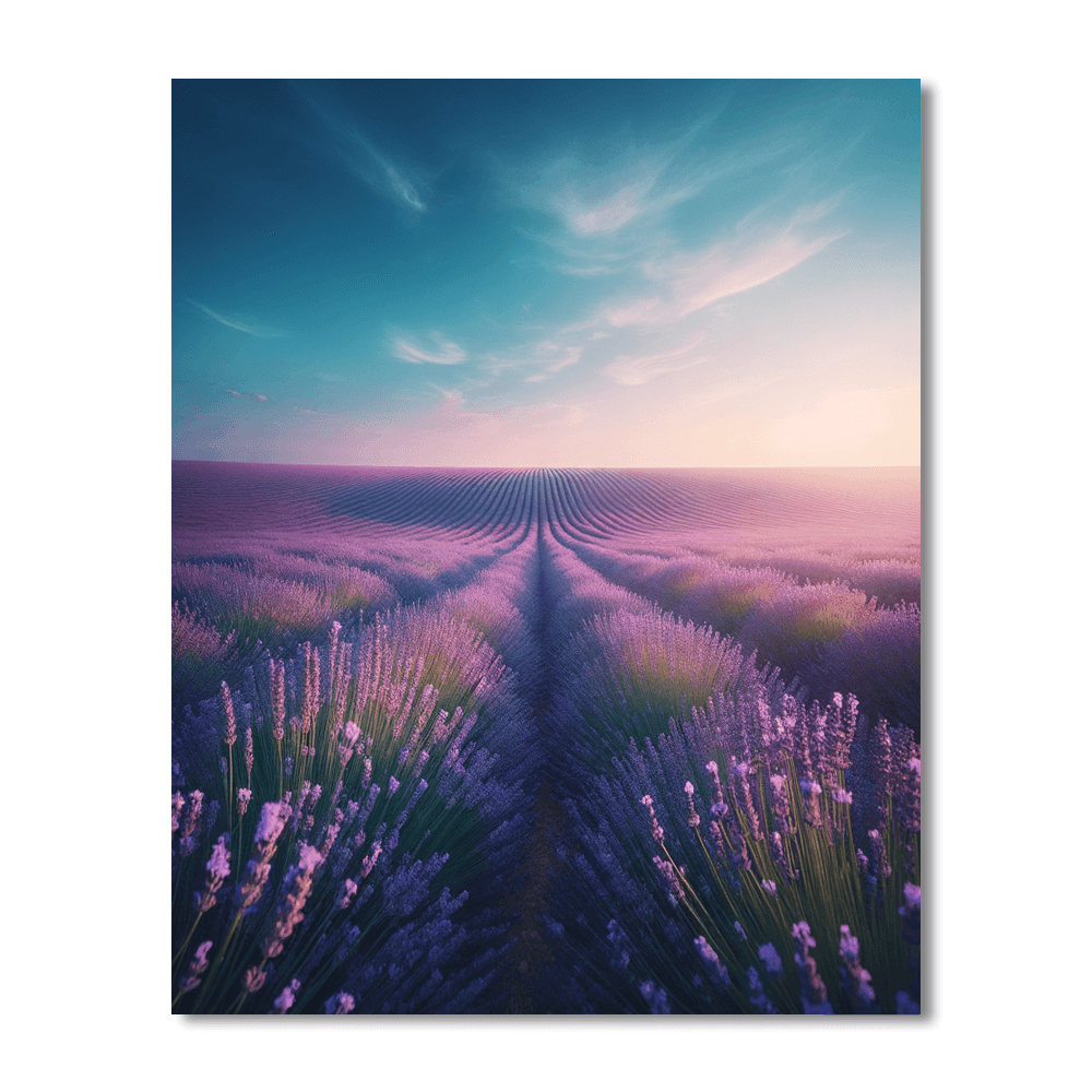 Soothing Lavender Fields DIY Paint By Numbers
