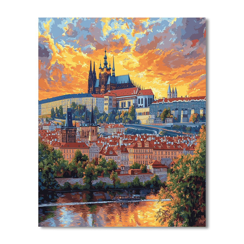 Prague Castle - Czech Republic DIY Paint By Numbers