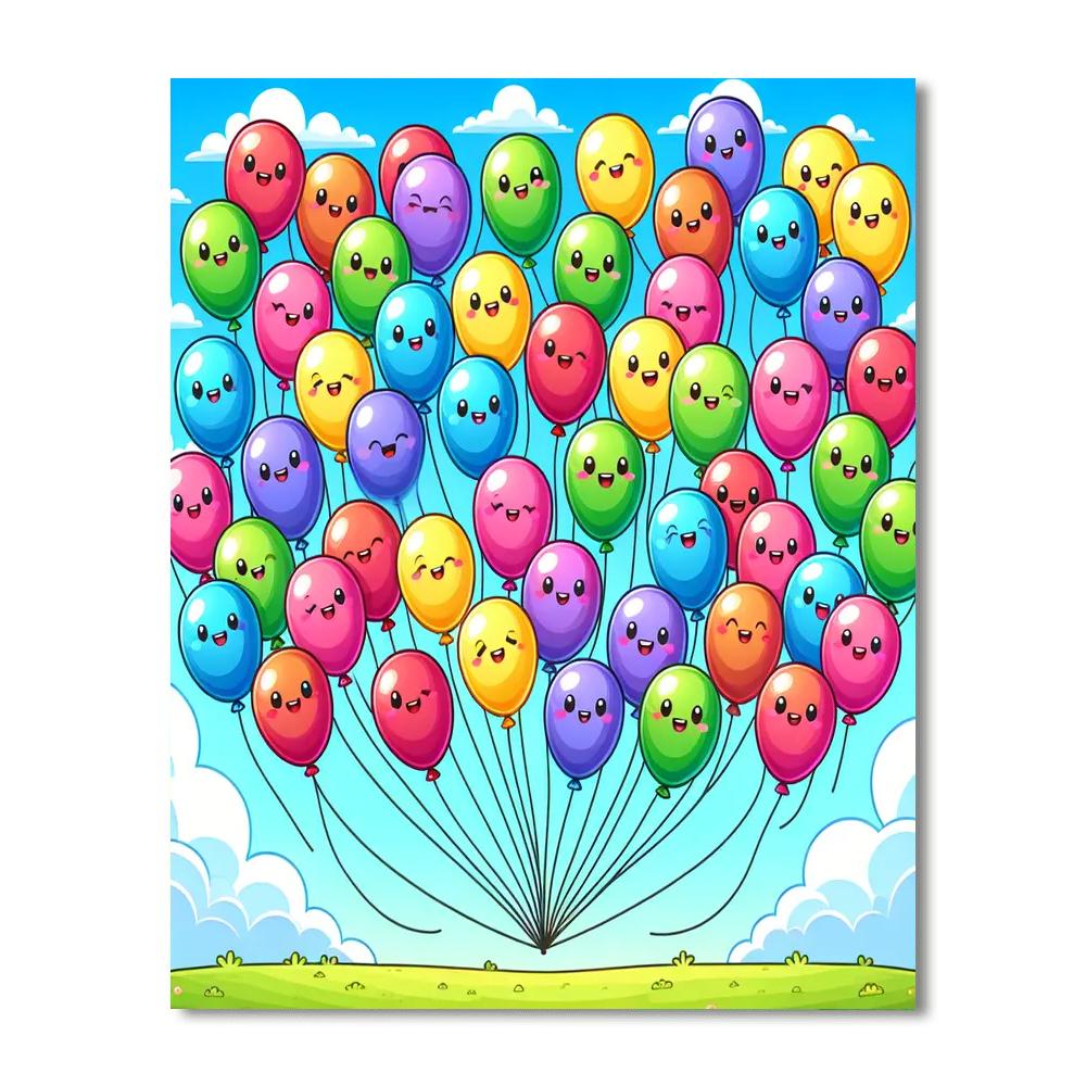 Brilliant Balloon Paint By Numbers Art