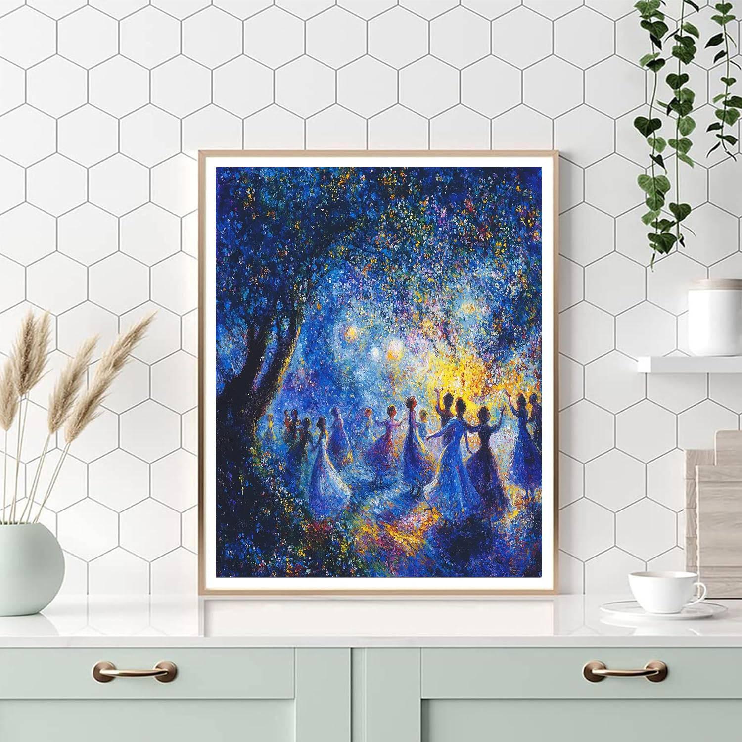 Marc Chagall Inspired Cosmic Dancers  Paint By Number