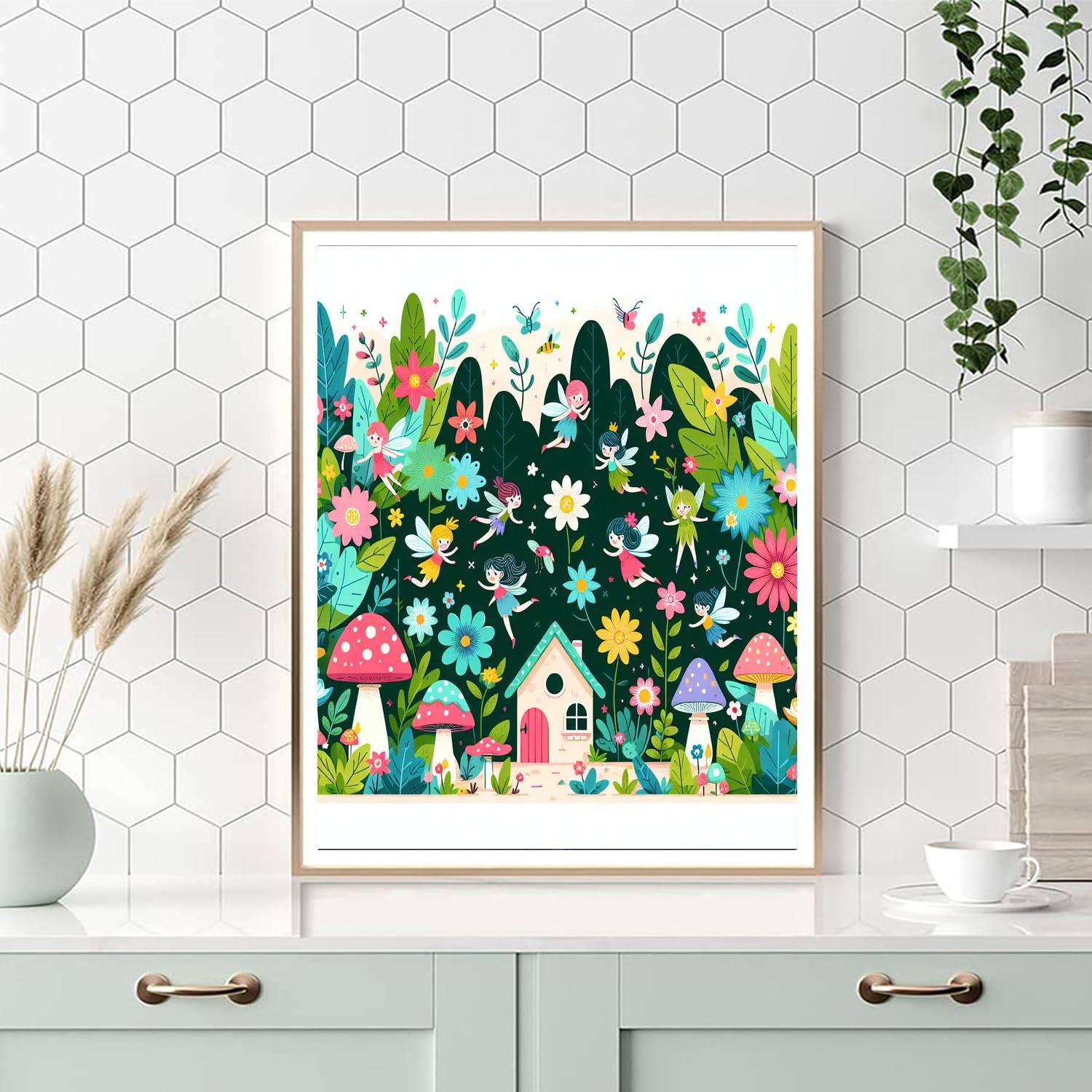 Fairy Garden Wonderland Number Painting