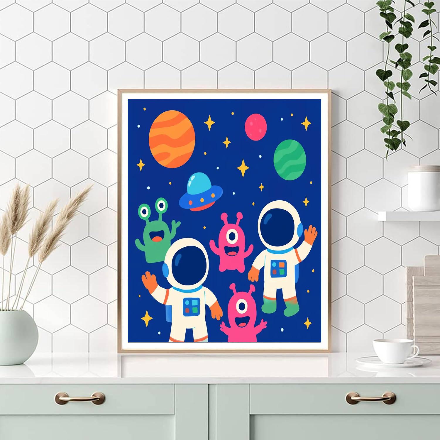 Starlit Space Journey Numbered Painting Kits
