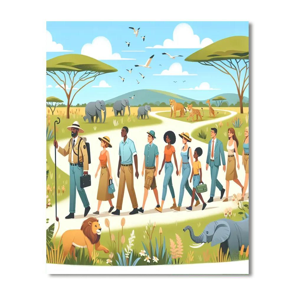 Safari Adventure Trail Paint By Numbers