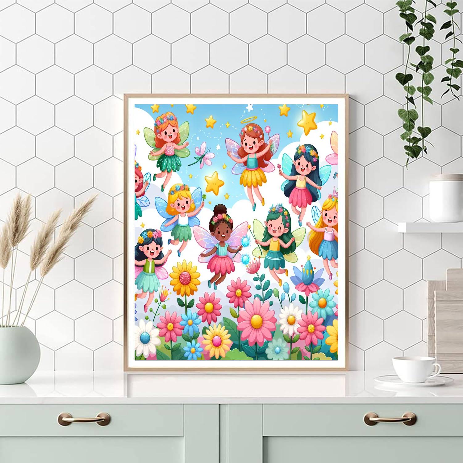 Colorful Fantasy Fairies Numbered Painting Kits