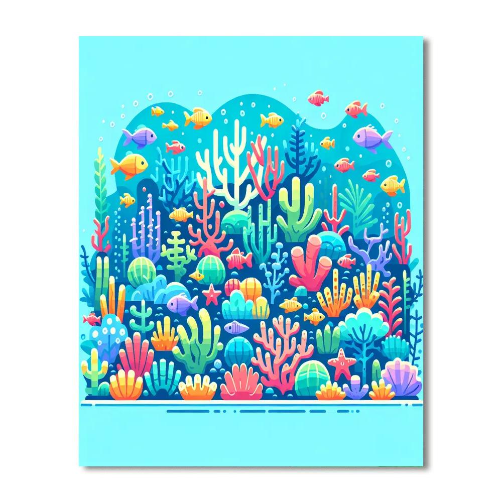 Underwater Reef Discovery Numbered Painting Kits