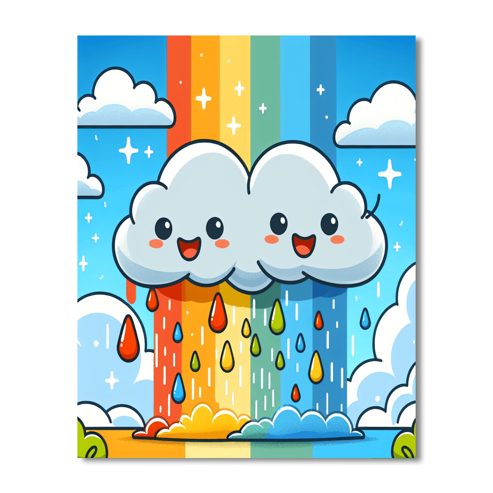 Cuddly Cloud Friends Paint By Number