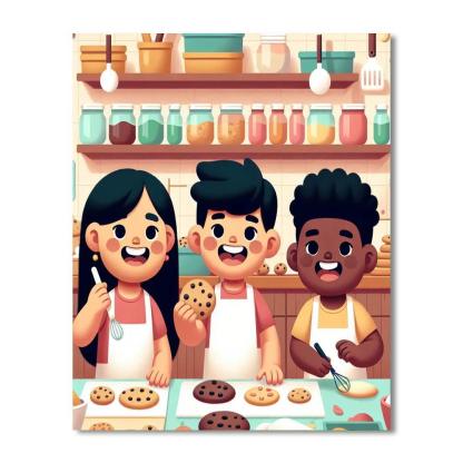 Charming Cookie Bakery Numbered Painting Kits