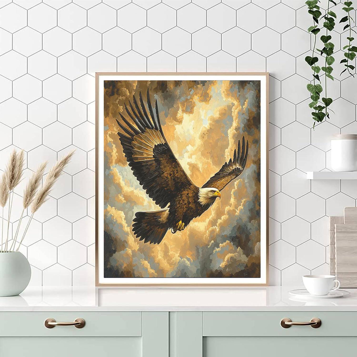 Michelangelo Inspired Eagle's Ascendancy  Paint By Color