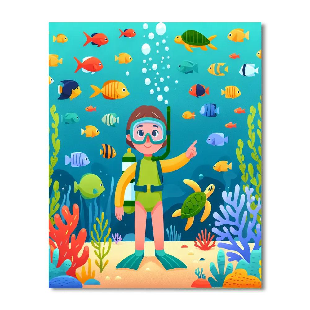 Oceanographer's Deep Dive DIY Paint By Numbers