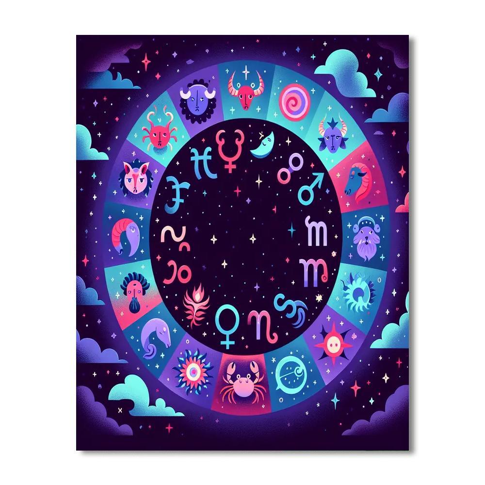 Astral Zodiac Journey DIY Paint By Numbers