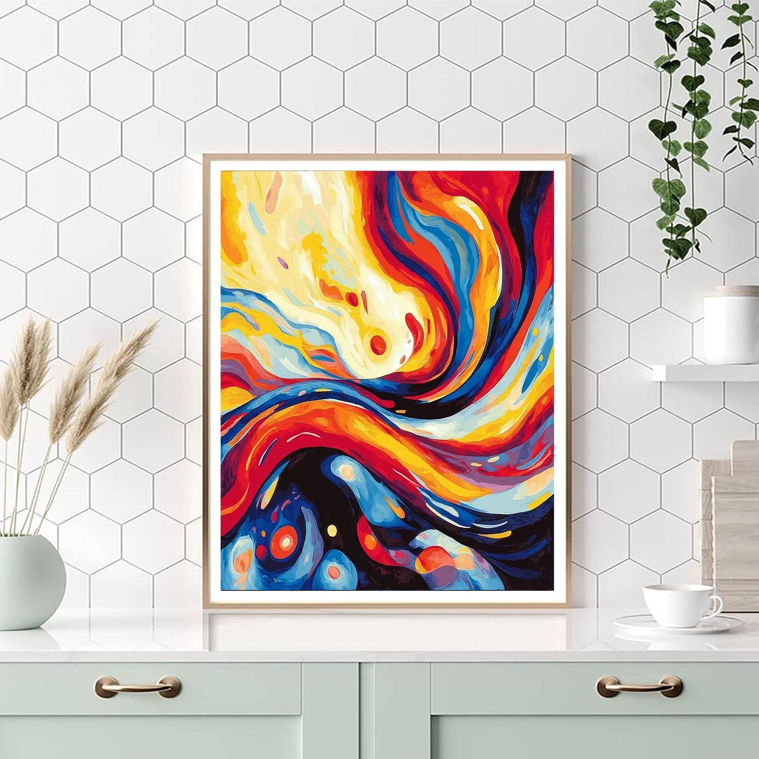 Wassily Kandinsky Inspired Abstract Emotion Waves  Paint By Numbers Kits